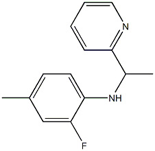 2-fluoro-4-methyl-N-[1-(pyridin-2-yl)ethyl]aniline Struktur