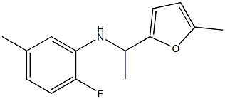 2-fluoro-5-methyl-N-[1-(5-methylfuran-2-yl)ethyl]aniline Struktur