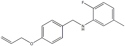 2-fluoro-5-methyl-N-{[4-(prop-2-en-1-yloxy)phenyl]methyl}aniline Struktur