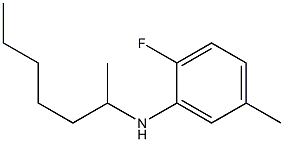 2-fluoro-N-(heptan-2-yl)-5-methylaniline Struktur