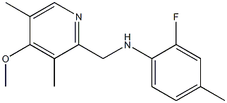 2-fluoro-N-[(4-methoxy-3,5-dimethylpyridin-2-yl)methyl]-4-methylaniline Struktur