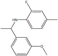 2-fluoro-N-[1-(3-methoxyphenyl)ethyl]-4-methylaniline Struktur