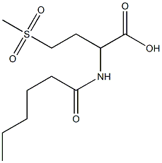 2-hexanamido-4-methanesulfonylbutanoic acid Struktur