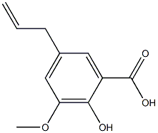 2-hydroxy-3-methoxy-5-(prop-2-en-1-yl)benzoic acid Struktur