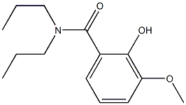 2-hydroxy-3-methoxy-N,N-dipropylbenzamide Struktur