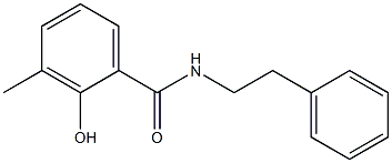 2-hydroxy-3-methyl-N-(2-phenylethyl)benzamide Struktur