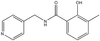 2-hydroxy-3-methyl-N-(pyridin-4-ylmethyl)benzamide Struktur