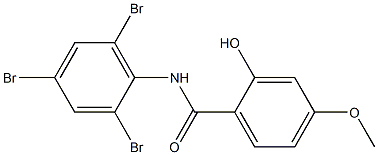 2-hydroxy-4-methoxy-N-(2,4,6-tribromophenyl)benzamide Struktur