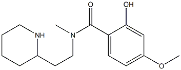 2-hydroxy-4-methoxy-N-methyl-N-[2-(piperidin-2-yl)ethyl]benzamide Struktur