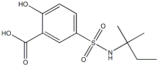 2-hydroxy-5-[(2-methylbutan-2-yl)sulfamoyl]benzoic acid Struktur