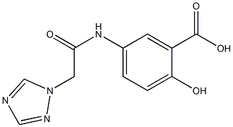 2-hydroxy-5-[2-(1H-1,2,4-triazol-1-yl)acetamido]benzoic acid Struktur