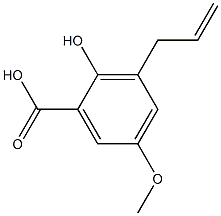 2-hydroxy-5-methoxy-3-(prop-2-en-1-yl)benzoic acid Struktur