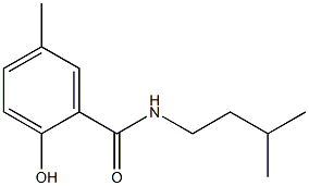 2-hydroxy-5-methyl-N-(3-methylbutyl)benzamide Struktur