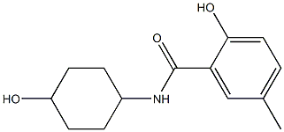 2-hydroxy-N-(4-hydroxycyclohexyl)-5-methylbenzamide Struktur