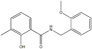 2-hydroxy-N-[(2-methoxyphenyl)methyl]-3-methylbenzamide Struktur