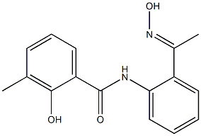 2-hydroxy-N-{2-[1-(hydroxyimino)ethyl]phenyl}-3-methylbenzamide Struktur