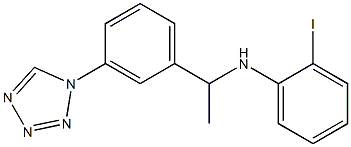 2-iodo-N-{1-[3-(1H-1,2,3,4-tetrazol-1-yl)phenyl]ethyl}aniline Struktur