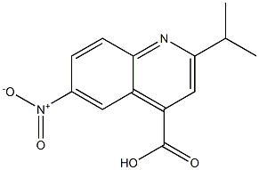 2-isopropyl-6-nitroquinoline-4-carboxylic acid Struktur