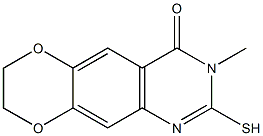 2-mercapto-3-methyl-7,8-dihydro[1,4]dioxino[2,3-g]quinazolin-4(3H)-one Struktur