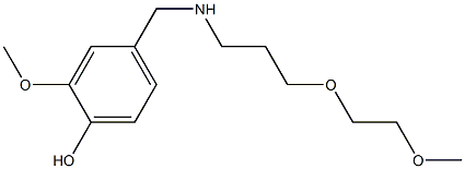 2-methoxy-4-({[3-(2-methoxyethoxy)propyl]amino}methyl)phenol Struktur