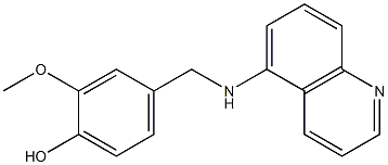 2-methoxy-4-[(quinolin-5-ylamino)methyl]phenol Struktur