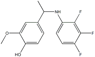 2-methoxy-4-{1-[(2,3,4-trifluorophenyl)amino]ethyl}phenol Struktur