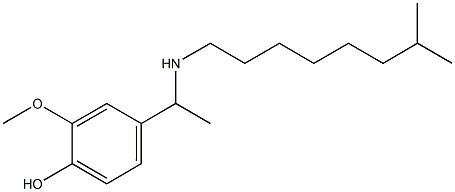 2-methoxy-4-{1-[(7-methyloctyl)amino]ethyl}phenol Struktur