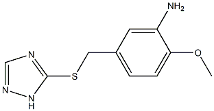 2-methoxy-5-[(1H-1,2,4-triazol-5-ylsulfanyl)methyl]aniline Struktur