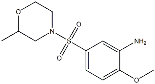 2-methoxy-5-[(2-methylmorpholine-4-)sulfonyl]aniline Struktur