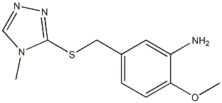 2-methoxy-5-{[(4-methyl-4H-1,2,4-triazol-3-yl)sulfanyl]methyl}aniline Struktur