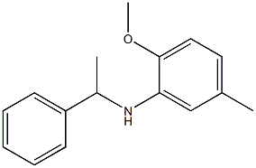 2-methoxy-5-methyl-N-(1-phenylethyl)aniline Struktur