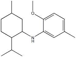 2-methoxy-5-methyl-N-[5-methyl-2-(propan-2-yl)cyclohexyl]aniline Struktur