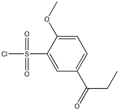 2-methoxy-5-propanoylbenzene-1-sulfonyl chloride Struktur