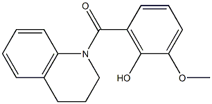 2-methoxy-6-(1,2,3,4-tetrahydroquinolin-1-ylcarbonyl)phenol Struktur