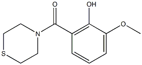 2-methoxy-6-(thiomorpholin-4-ylcarbonyl)phenol Struktur