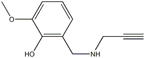 2-methoxy-6-[(prop-2-yn-1-ylamino)methyl]phenol Struktur