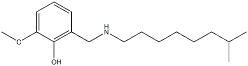 2-methoxy-6-{[(7-methyloctyl)amino]methyl}phenol Struktur