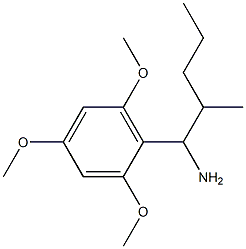 2-methyl-1-(2,4,6-trimethoxyphenyl)pentan-1-amine Struktur