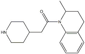 2-methyl-1-(piperidin-4-ylacetyl)-1,2,3,4-tetrahydroquinoline Struktur