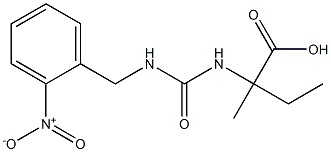 2-methyl-2-({[(2-nitrophenyl)methyl]carbamoyl}amino)butanoic acid Struktur