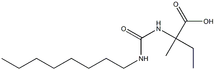 2-methyl-2-[(octylcarbamoyl)amino]butanoic acid Struktur