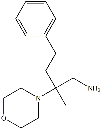 2-methyl-2-morpholin-4-yl-4-phenylbutan-1-amine Struktur