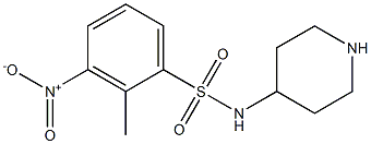 2-methyl-3-nitro-N-(piperidin-4-yl)benzene-1-sulfonamide Struktur