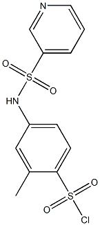 2-methyl-4-(pyridine-3-sulfonamido)benzene-1-sulfonyl chloride Struktur