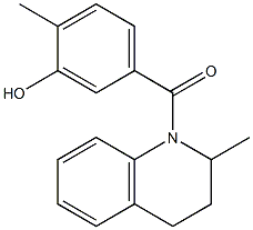 2-methyl-5-[(2-methyl-1,2,3,4-tetrahydroquinolin-1-yl)carbonyl]phenol Struktur