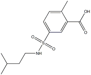 2-methyl-5-[(3-methylbutyl)sulfamoyl]benzoic acid Struktur