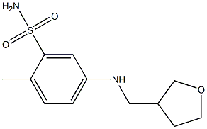 2-methyl-5-[(oxolan-3-ylmethyl)amino]benzene-1-sulfonamide Struktur