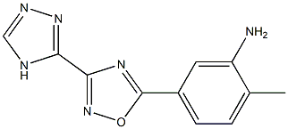 2-methyl-5-[3-(4H-1,2,4-triazol-3-yl)-1,2,4-oxadiazol-5-yl]aniline Struktur