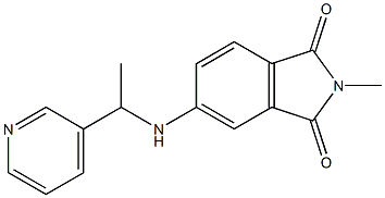 2-methyl-5-{[1-(pyridin-3-yl)ethyl]amino}-2,3-dihydro-1H-isoindole-1,3-dione Struktur