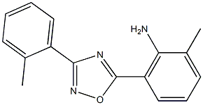 2-methyl-6-[3-(2-methylphenyl)-1,2,4-oxadiazol-5-yl]aniline Struktur